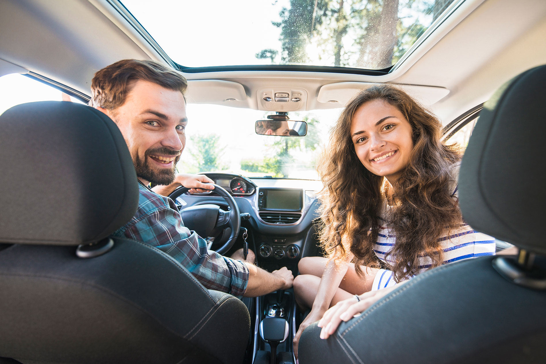 Private driver service — premium car interior
